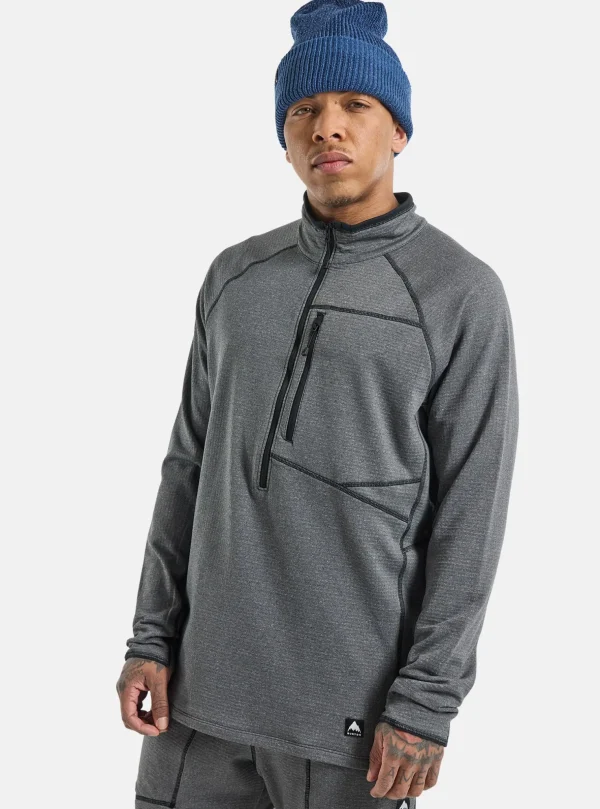 Men's Burton Stockrun Grid Half-Zip Fleece