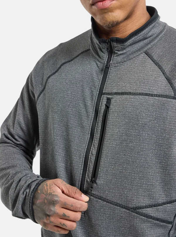 Men's Burton Stockrun Grid Half-Zip Fleece