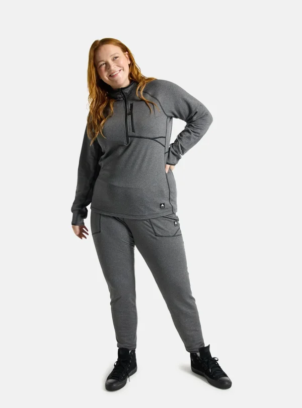 Women's Burton Stockrun Grid Half-Zip Fleece